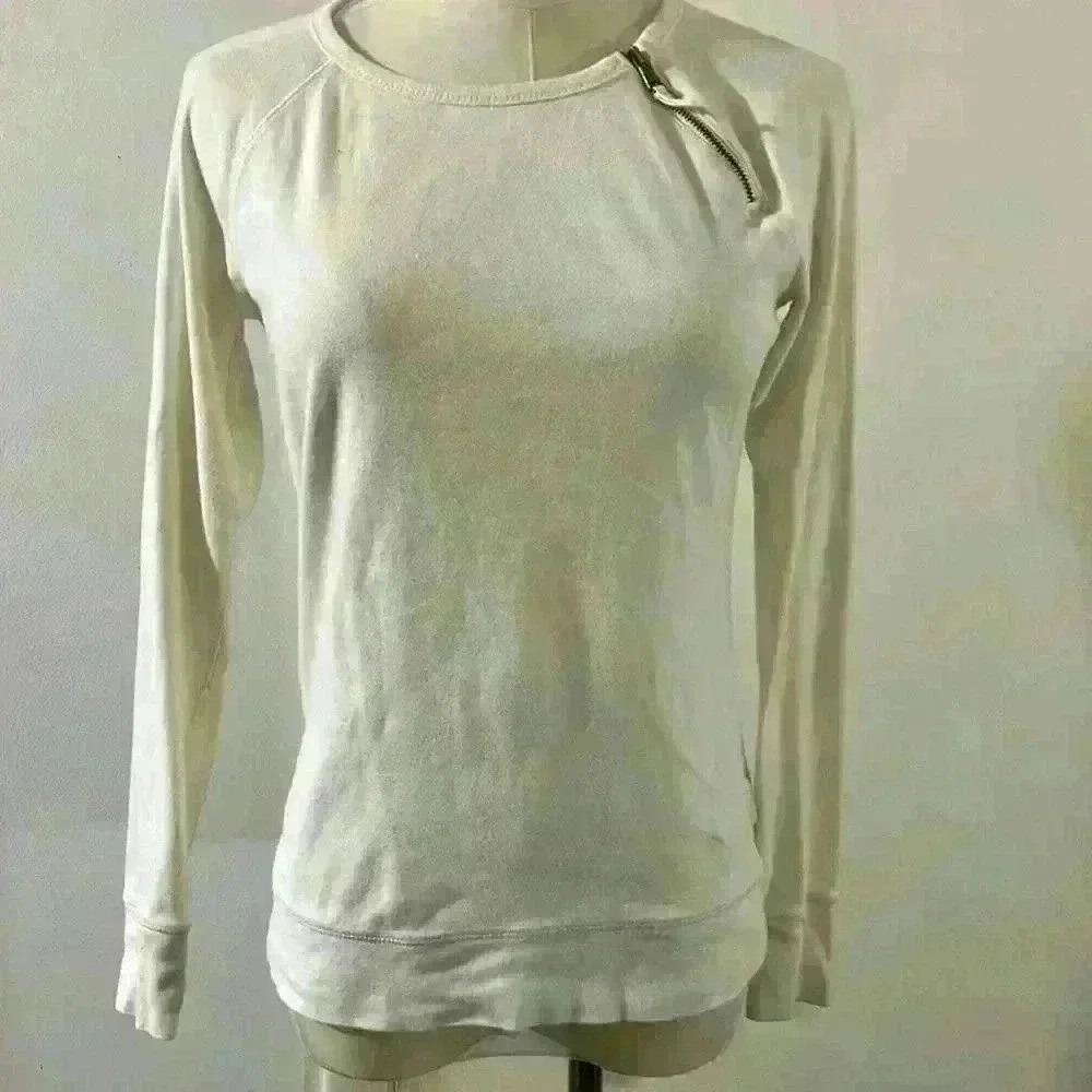 Ralph Lauren Size Zip Ling Sleeve Top Size S‎ 100% cotton